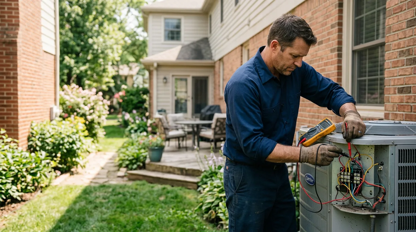HVAC technician working near Lancaster, PA